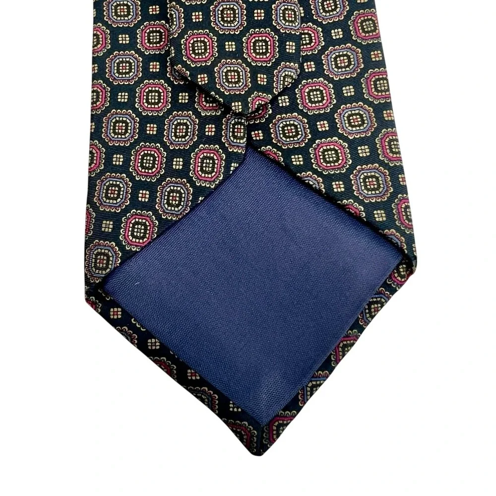 Phil Roberts New York Handmade Silk‎ Geometric Pattern Tie